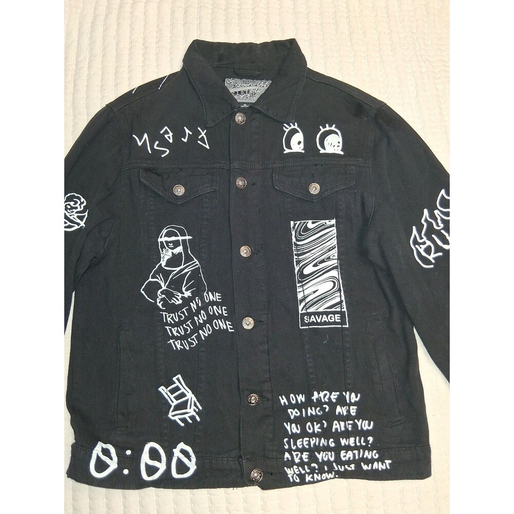 Brooklyn Trust  No One  Jacket Graphic Sz Medium Y2k Grunge Streetwear Punk